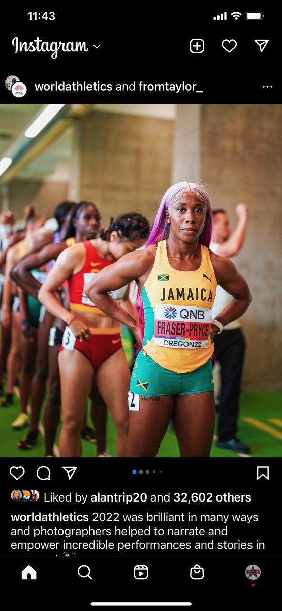 TandFofficial's tweet photo. @WorldAthletics @AuburnMann @realshellyannfp @Essence @Paris2024 One of my favorite pictures! Me with the 🐐 @realshellyannfp https://t.co/Qz1RG9PN9t