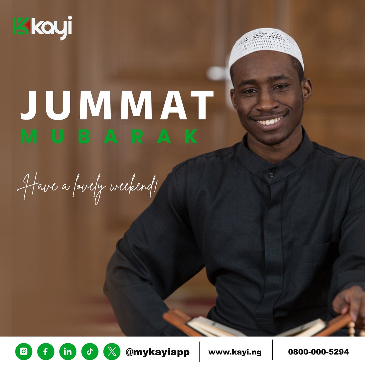 mykayiapp's tweet photo. Jummat Mubarak Kayifam. Let your financial goals sparkle as we glide into the weekend. Secure, save, and celebrate with Mykayiapp! ๐๐
#Jummatmubarak
#FridayFinanceFun
#WeekendWealth
#Mykayiapp
#Kayiway
#Digitalbanking https://t.co/IGW9g7rpVX