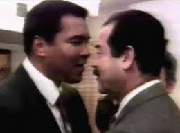 In 1990, Muhammad Ali saved the lives of 15 U.S hostages in Iraq by going there and negotiating with Saddam Hussein by himself, ignoring warnings from the government and his family.