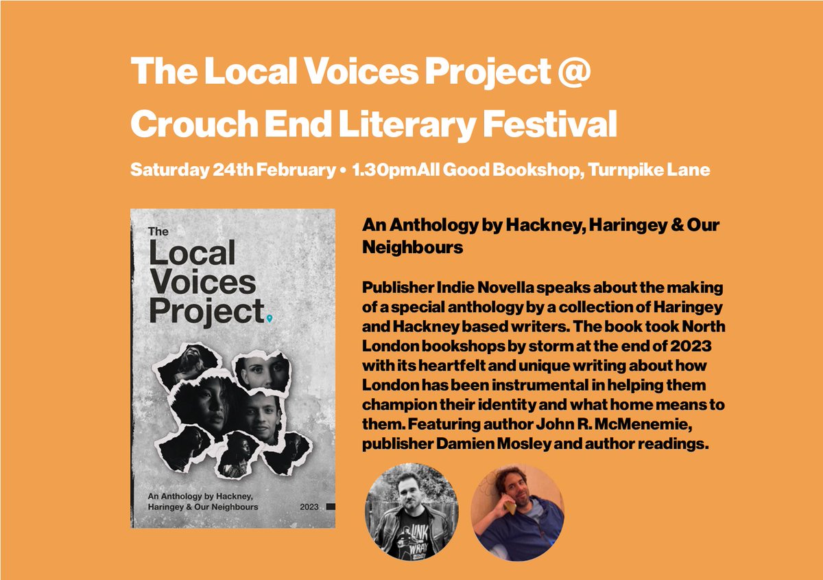 IndieNovella's tweet photo. Indie Novella and the writers of The Local Voices Project will be at Crouch End Literary Festival @crouchendfest
Delighted to be doing this event at @allgoodbookshop on 24th Feb at 1.30pm.
Come join us #Haringey #Hackney
https://t.co/qPpSLJvdgr https://t.co/Nv8FqQvw0p