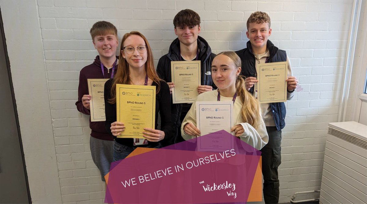 wicksixthform's tweet photo. Five of our A-Level Physics students challenged themselves by signing up for Round 1 of @TheBPhO 🏆

We are very proud of these students for entering the competition and challenging themselves.
 
Keep up the hard work! 

Full Post - https://t.co/V3LHMk7kPP https://t.co/Rze4niVMmj