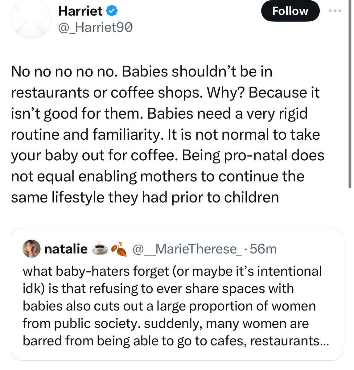 CartoonsHateHer's tweet photo. Saying the quiet part out loud. A lot of stuff about how “babies just need mama, play groups and socialization are unnecessary/bad, if you have any other caretaker your baby will forget you and it’s unsafe” is all about wanting mothers home 24/7 and unable to participate in life https://t.co/BpKHmog6CR