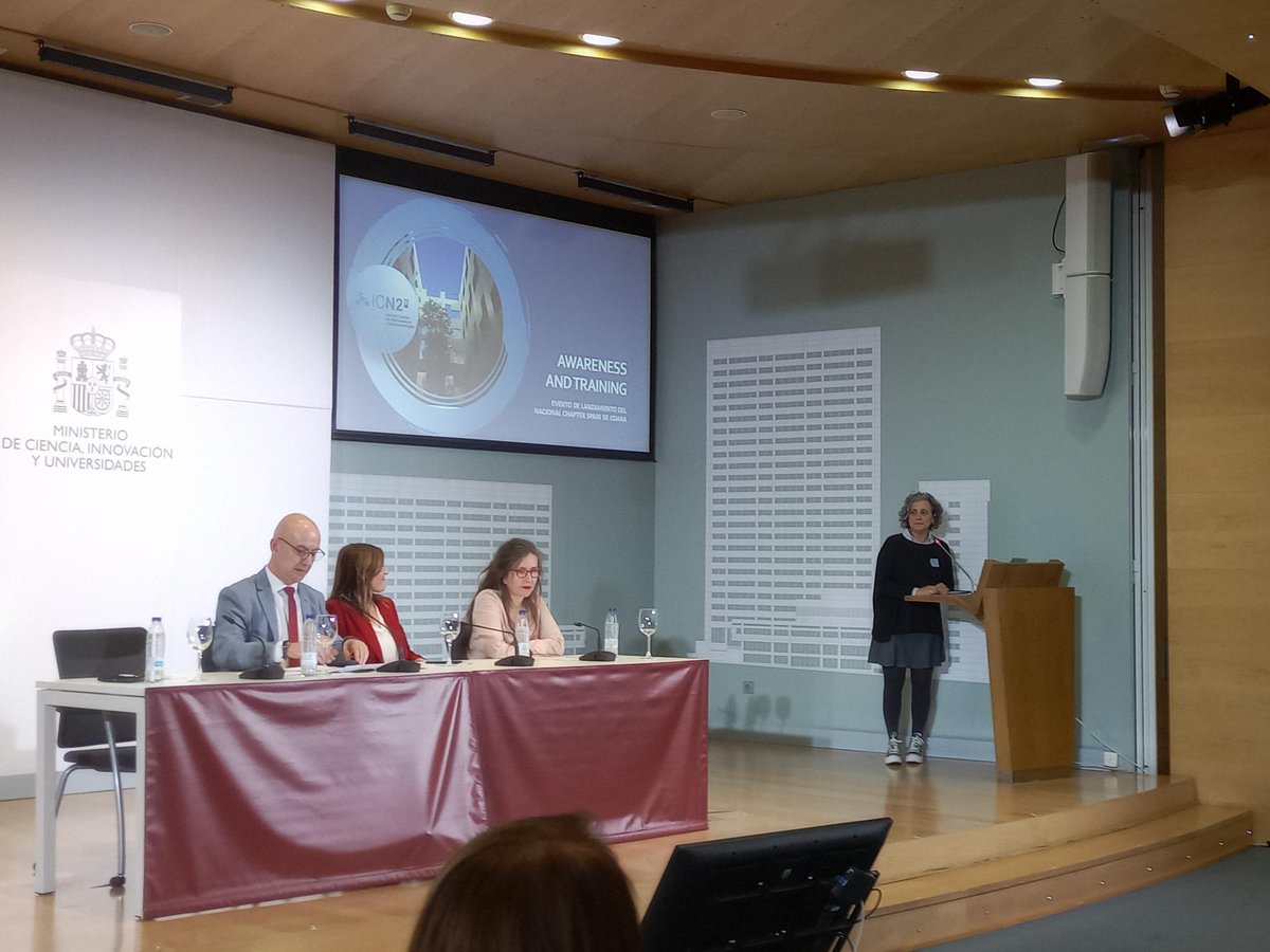 icn2nano's tweet photo. At the #NationalChapterSpain event, our Open Science Initiatives Coordinator, @NuriaBtz, shared @icn2nano
and @SOMM_alliance experience with the implementation of @CoARAssessment principles at the Awareness and Training round table.
#OpenScience https://t.co/M9Grftrdok