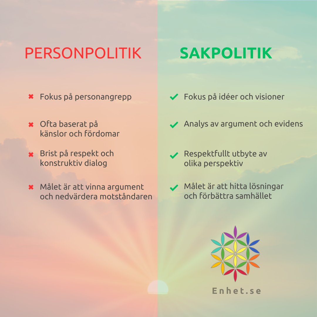 PartietEnhet's tweet photo. Enhet står för dialog och sakpolitik, att främja det utvecklande samtalet där nya idéer uppstår och för samhället framåt.

Hur skulle du vilja se det politiska samtalet?

#Politik #samhälle #Enhet https://t.co/meZMDrBW2S
