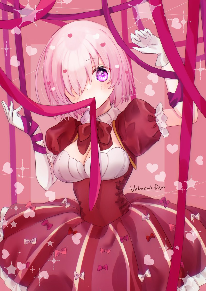 マシュ・キリエライト(Fate) 「去年のバレンタインとホワイトデーの絵 」|はるかっぱのイラスト