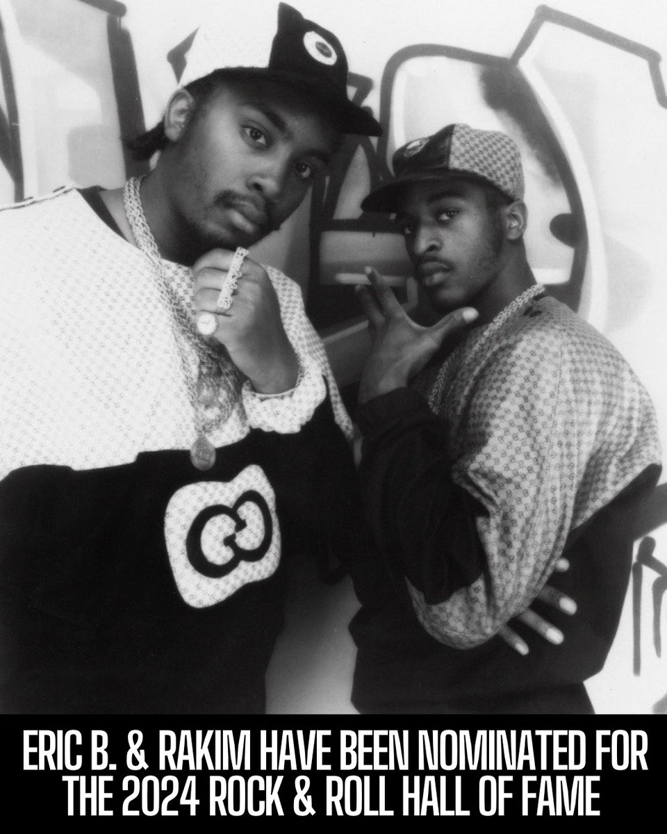 Legendary Hip-Hop duo Eric B. & Rakim have been nominated for the Rock & Roll Hall of Fame as confirmed by Louis Gregory )Eric B’s manager. This is the second time the duo has been nominated. The last time they were nominated was in 2012. Salute the legends ✊🏾 #Hiphop #Rap