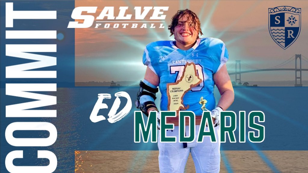 edward_medaris's tweet photo. Honored to announce my commitment to continue my academic and athletic career at @SalveRegina. Can’t wait to get to work! Thanks to everyone who supported and believed in me. @DanLacasky @CburyFootball @larrybadaracco @Salve_Football https://t.co/JhCqCyrrAC