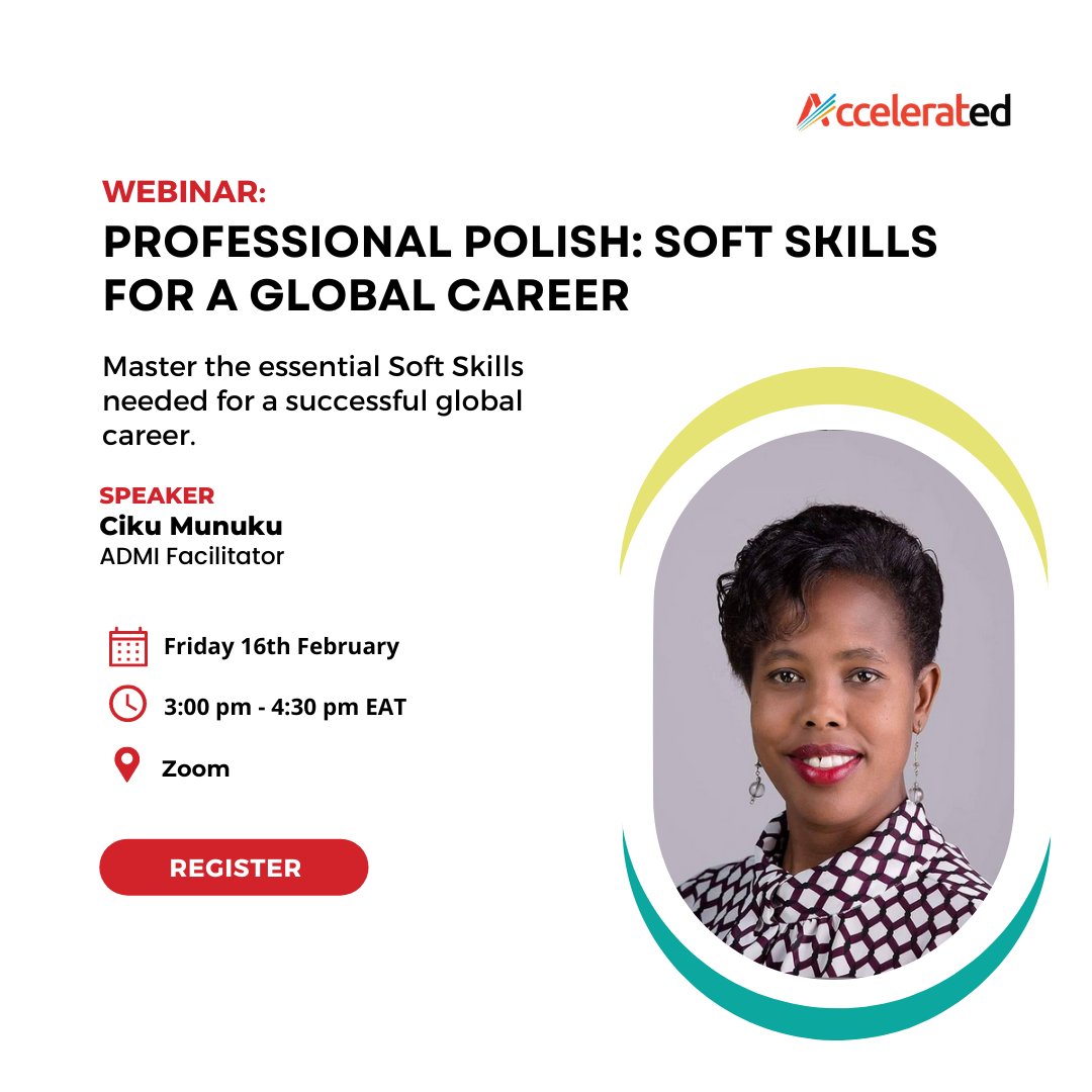 Unlock the secrets to a successful global career! Join our webinar, 'Professional Polish: Soft Skills for a Global Career,' and master the essential soft skills that pave the way to success. 🌐✨

>> Register here: shorturl.at/erGT3

#SoftSkills #GlobalCareer