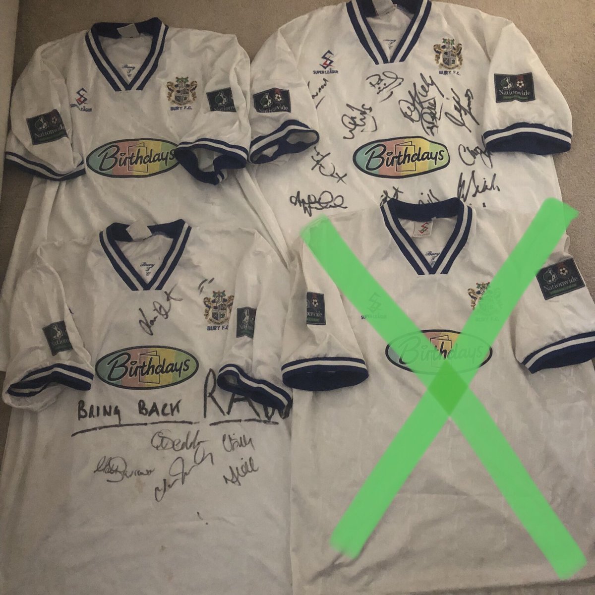Bury FC Match Worn Shirts tweet media