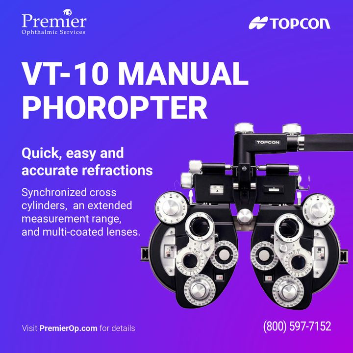 Precision Meets Style: Topcon VT-10 Manual Refractor is the Gucci of eye exams (without the price tag of course) 🙌 
Learn more at:bit.ly/3kGhykF