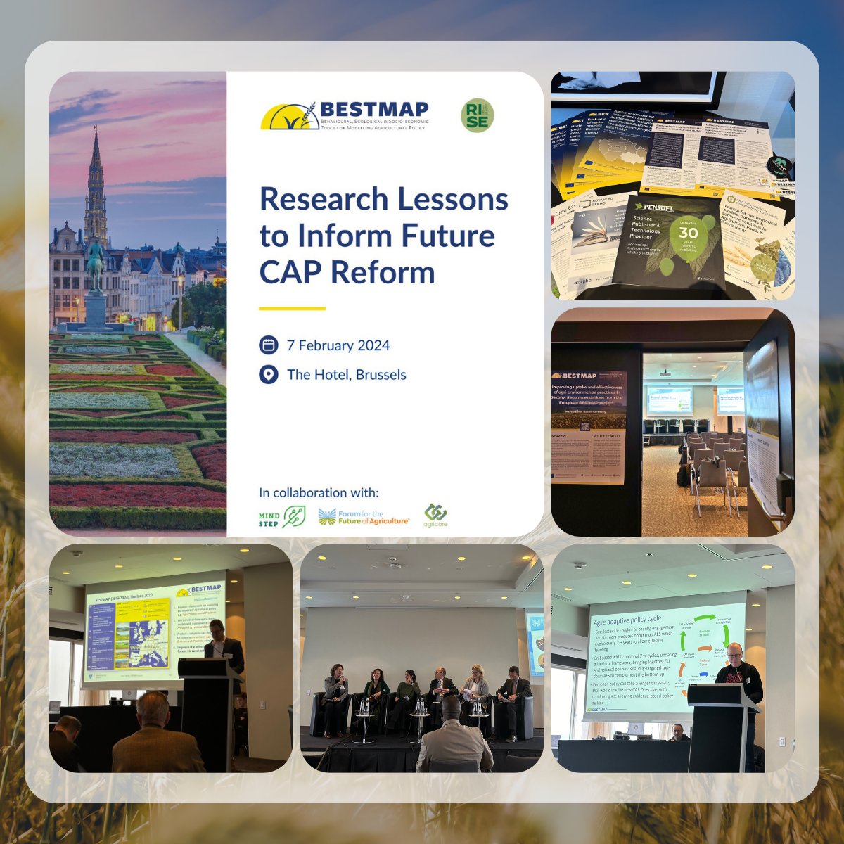 📅On Feb 7th, BESTMAP held its final event in Brussels, organised by @RISE_Fnd, in collaboration with @MindstepP and @AgricoreP as part of the #AGRIMODEL cluster, and under the umbrella of @ForumForAg.🇪🇺 🔎For more information about the event, read here: bit.ly/3UyTmUe