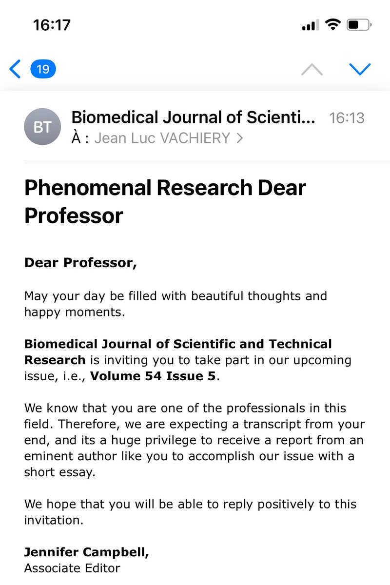 jeanlucvachiery's tweet image. I am soooo flattered (not). Please stop #predatoryjournal = bad science