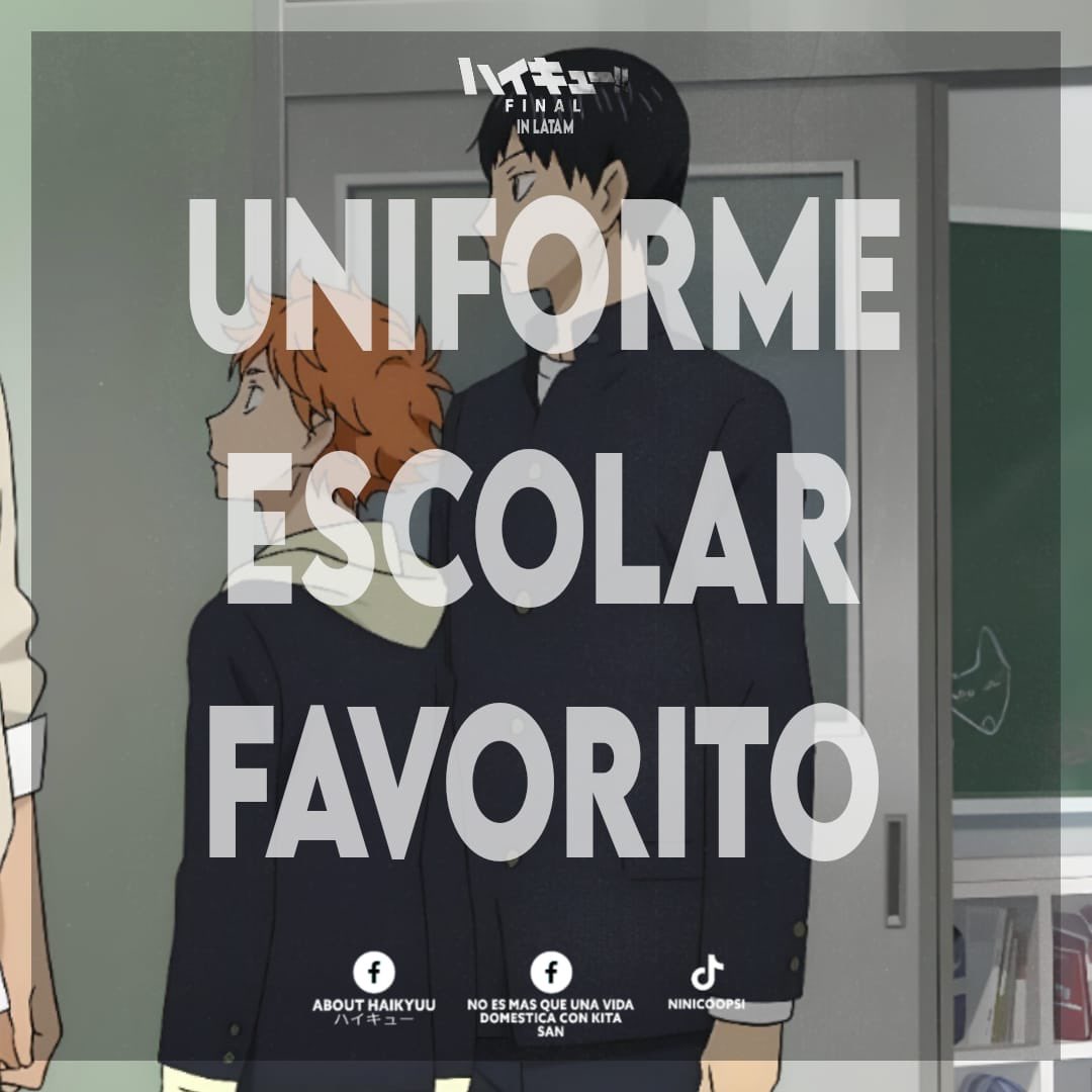Northern11Queen's tweet photo. El uniforme de masculino de #Inarazaki es muy elegante 
Como #Noya amo el uniforme femenino de #Karasuno. 

#HAIKYUUinLATAM #HAIKYUUFINALinLATAM #hq_anime #konnichiwafest @KonnichiwaFest
@CinemarkCol 🇨🇴 @Cine_Colombia https://t.co/9R1rVaa1FT