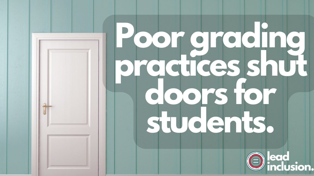 📊 Poor grading practices shut doors for #students, and it disproportionately harms students who don't play the game of #school well, regardless of how well they #learn. #LeadInclusion #EdLeaders #Teachers #UDL #SBLchat #TG2Chat #atassessment