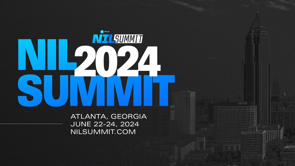 Save the Date! 🗓️ Excited to announce the 2024 @inflcr NIL Summit on June 22-24, in Atlanta Georgia! Unlock the future of athlete empowerment with 500+ athletes, 100+ speakers, 25+ brands, breakout sessions and more. Early bird registration opens now! NILSummit.com…