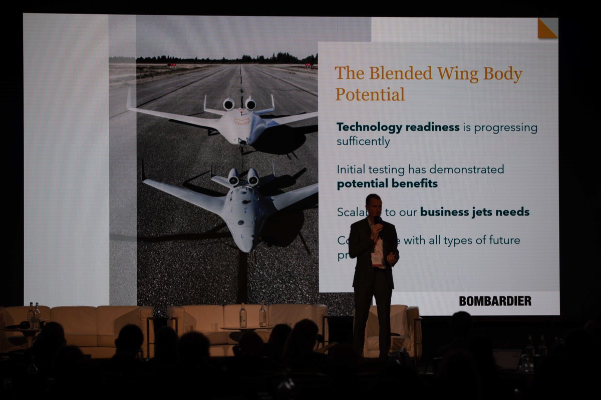#Bombardier joined the @CorpJetInvestor Conference in London! Our Director of Research and Technology, Enguerran Michel, discussed our new #EcoJet Research Project, showcasing our dedication to future aviation progress. #CJILondon2024