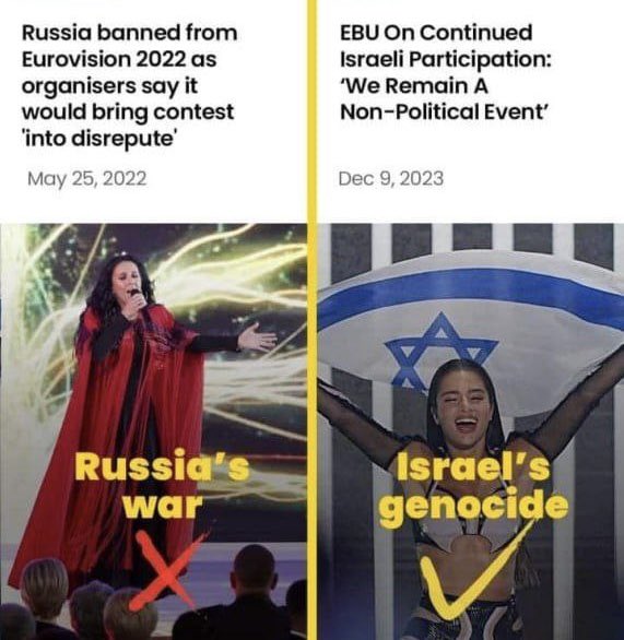 revoltinghippie's tweet photo. #BoycottEurovision https://t.co/5Uya089xT8