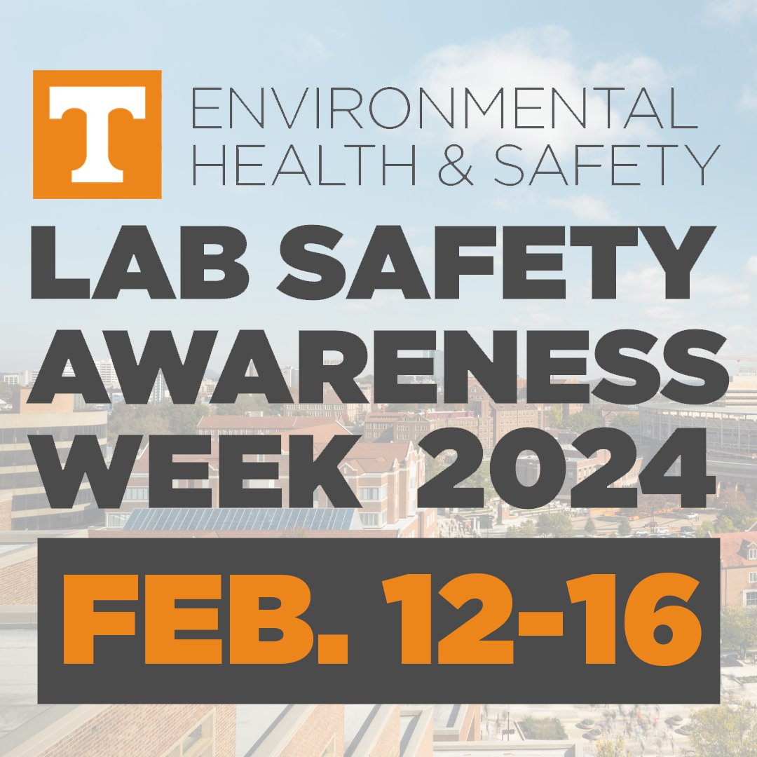 UTKEHS's tweet photo. Just a friendly reminder to mark your calendars for Lab Safety Awareness Week, happening next week from February 12th to 16th! 📆
Get ready for a week filled with informative sessions, discussions, and opportunities to enhance your lab safety practices. #LabSafetyAwarenessWeek https://t.co/SVWoXMj5wu