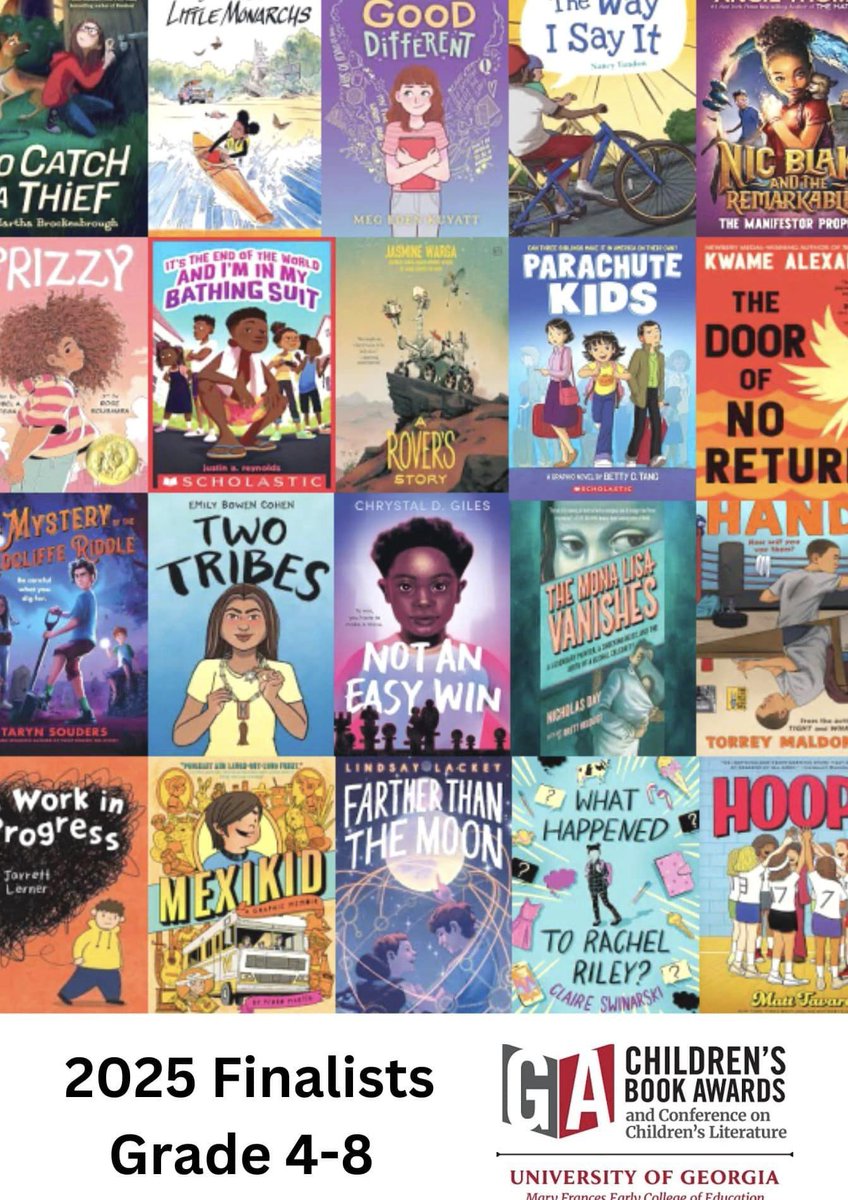 The Georgia Children's Book Award Nominees have been announced so that means next year's Helen Ruffin Reading Bowl titles are here!