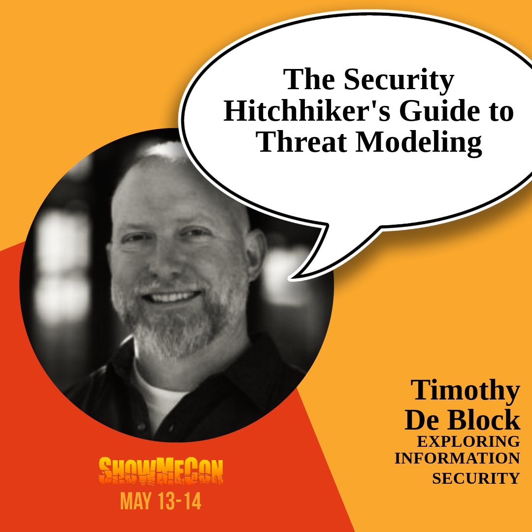 Come hear Timothy De Block's talk on how to approach threat modeling efficiently this may at ShowMeCon! 
learn more at, showmecon.com 
#showmecon #ShowMeCon2024 #cybersecurity #cybersecuritySTL