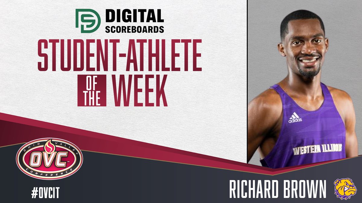 OVCSports's tweet photo. Our @DScoreboards OVC Student-Athlete of the Week is @WIUXCTF distance runner Richard Brown.

Last year he earned academic all-conference honors for his work in the classroom.

More: https://t.co/3oLNdjNOcK | #OVCit | #GoNecks https://t.co/8tc497KzOo