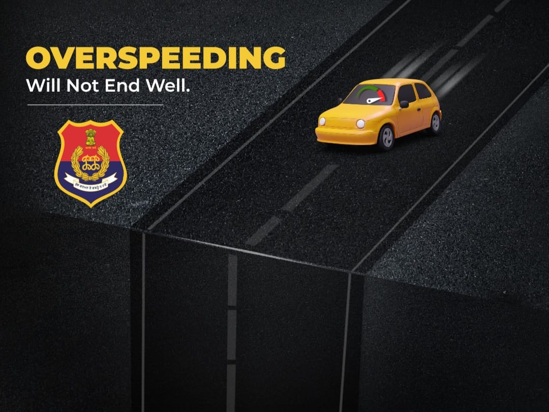 RupnagarPolice's tweet photo. Faster isn't always better - Life's a journey, not a race. Slow down, enjoy the ride!🚗
Overspeeding invites trouble : accidents and fines.⚠️
#FollowTrafficRules #stopoverspeeding❗️ https://t.co/LuLrqg1q94