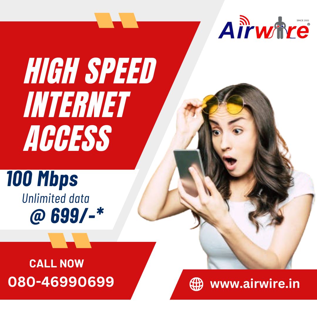 High Speed Internet Access 100Mbps @699/-*....
#broadband #WIFI #internetserviceprovider #homewifi #BroadbandForAll #bangaloreinternet #HighSpeedInternet #fibre #FastInternet #mbps #fiberoptics #InternetConnection #speed #serviceprovider