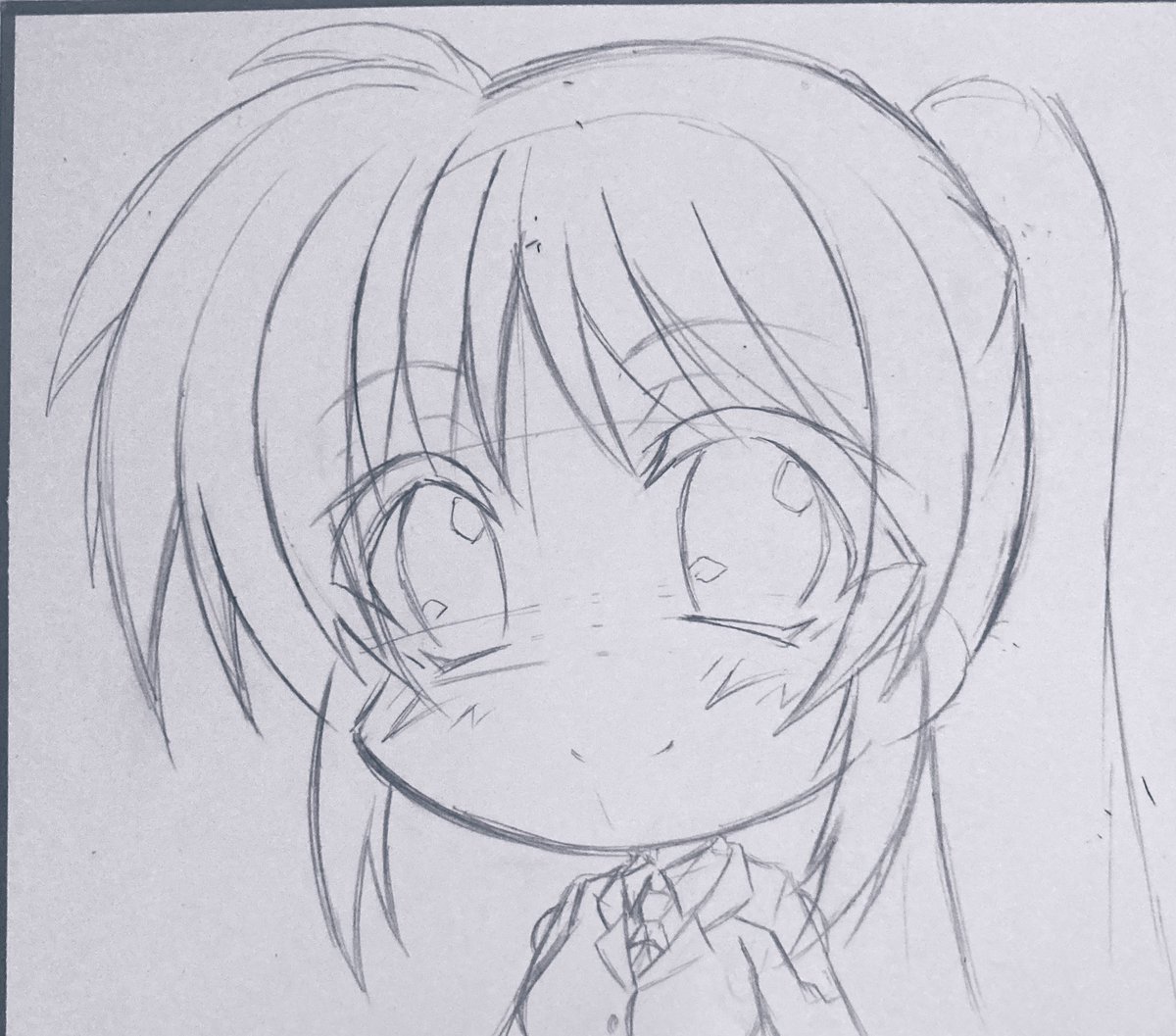 ステッカー用の第二弾で
次はSDなのはさん描いてます‼️

大人なのはさんの方が好きなので
統一性が無くってごめんなさいw 