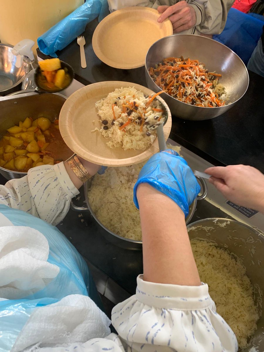 stfcov's tweet image. Last Friday we were treated to a beautiful Afghan rice meal (which was so tasty!) cooked by the amazing students on our Skills for Life course. They are cooking for us again today, we will post pictures of todays food later but for now here is last weeks meal.