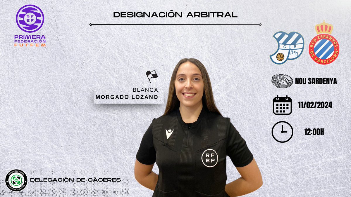 ⚖️| Designación arbitral para <a href="/FutFemRFEF/">FutFem RFEF</a> de nuestra compañera ✅💪🏽