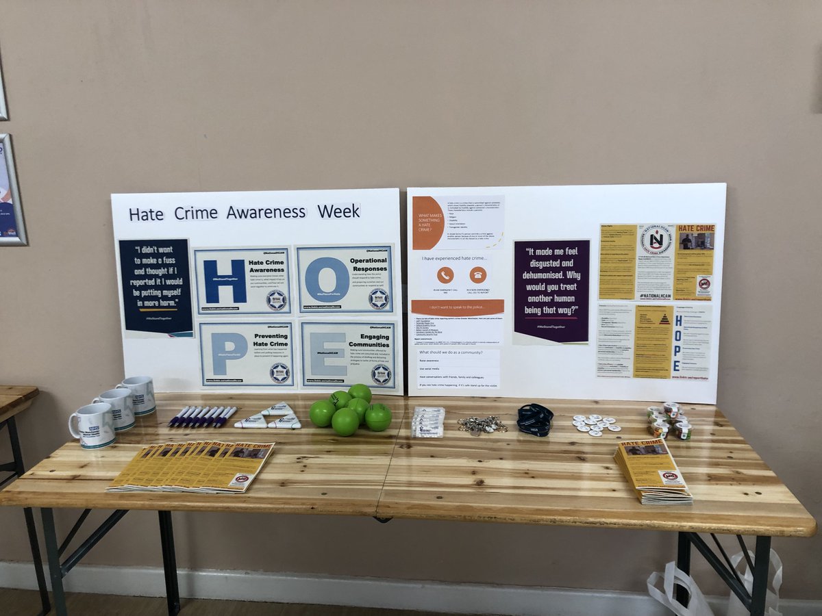 ChloeBradleyNHS's tweet image. The Homeless Services are at Gorton Community Centre this morning at their food bank for Hate Crime Awareness Week.
I'm here from 10-12 to spread awareness of Hate crime, what it is, what to do if you've experienced it and what you can do to help spread awareness.
#letsendhate