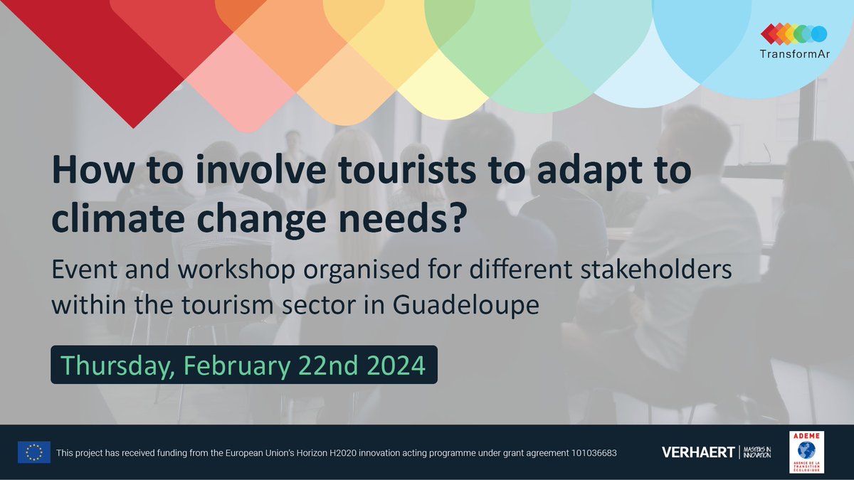 🌊 Join us for a sustainable future in Guadeloupe! 🌴 Are you working in the tourism sector in Guadeloupe? 📅 Thursday, February 22, 2024 📍 Salle des Deliberations du SY.MEG, Impasse Guy Cornely ZAC de Houelbourg 97122 Baie-Mahault Register now 👉 forms.gle/Mo477dTjcUcx7m…