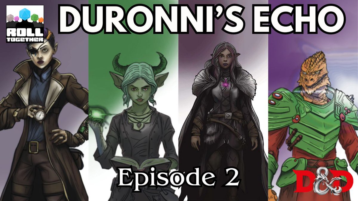 Join us on MONDAY for the second episode of Duronni's Echo, with the undead attacking Dreadstone what will our adventurers do? Find out on Monday 12th February at 6pm UK time over on twitch.tv/rolltogetherrpg

<a href="/phoenixdice/">Phoenix Dice</a> <a href="/idlechampions/">Idle Champions</a> <a href="/Beard_Ladies/">Bearded Ladies</a> #rolltogether #ttrpg #DnD