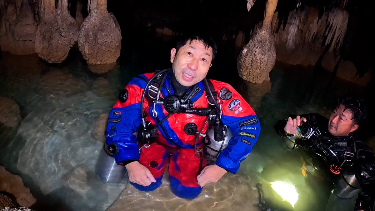 人類未踏の地！絶景地底湖から水中洞窟へ！】 #洞窟 探検家 #吉田勝次