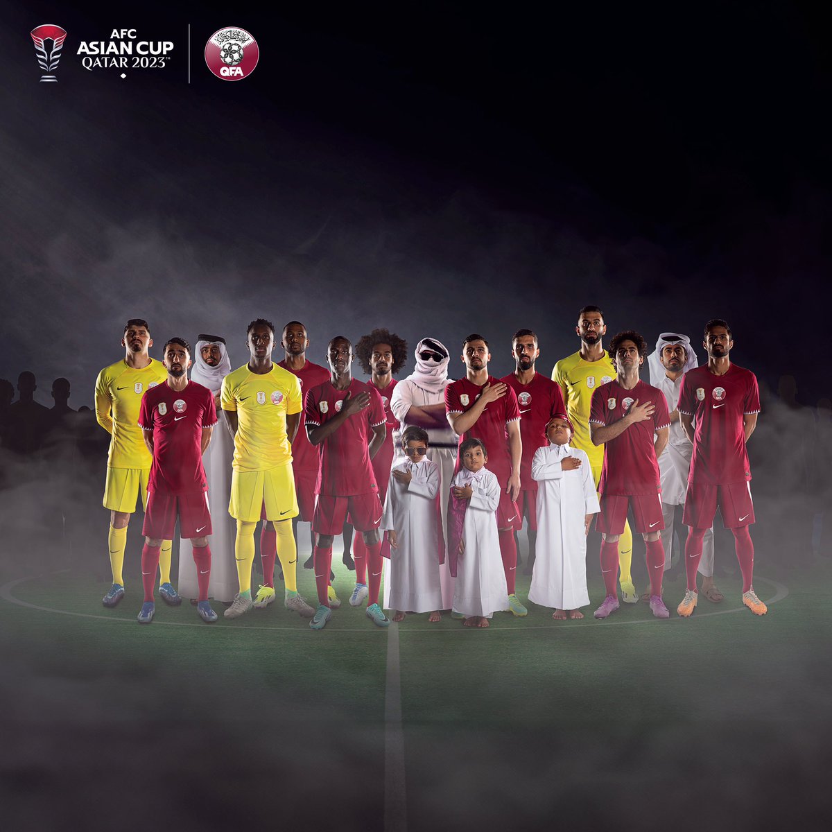 QFA's tweet photo. نحضر ونتواجد في الملعب قبل صافرة البداية وننشد مع بعض نشيدنا الوطني بأعلى صوت🇶🇦📢.

#نشيدنا_بصوتنا
#كأس_آسيا2023 https://t.co/Uah80fSFbj