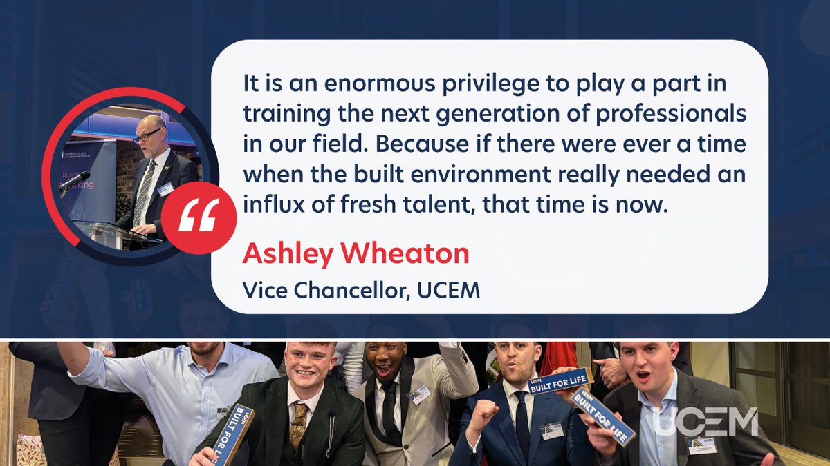 🌟 Last night Ashley used his Vice Chancellor's speech to highlight the need for apprenticeships to face pressing challenges in the built environment, such as growing populations, rapid urbanisation, climate change and more. #NAW #NationalApprenticeshipWeek