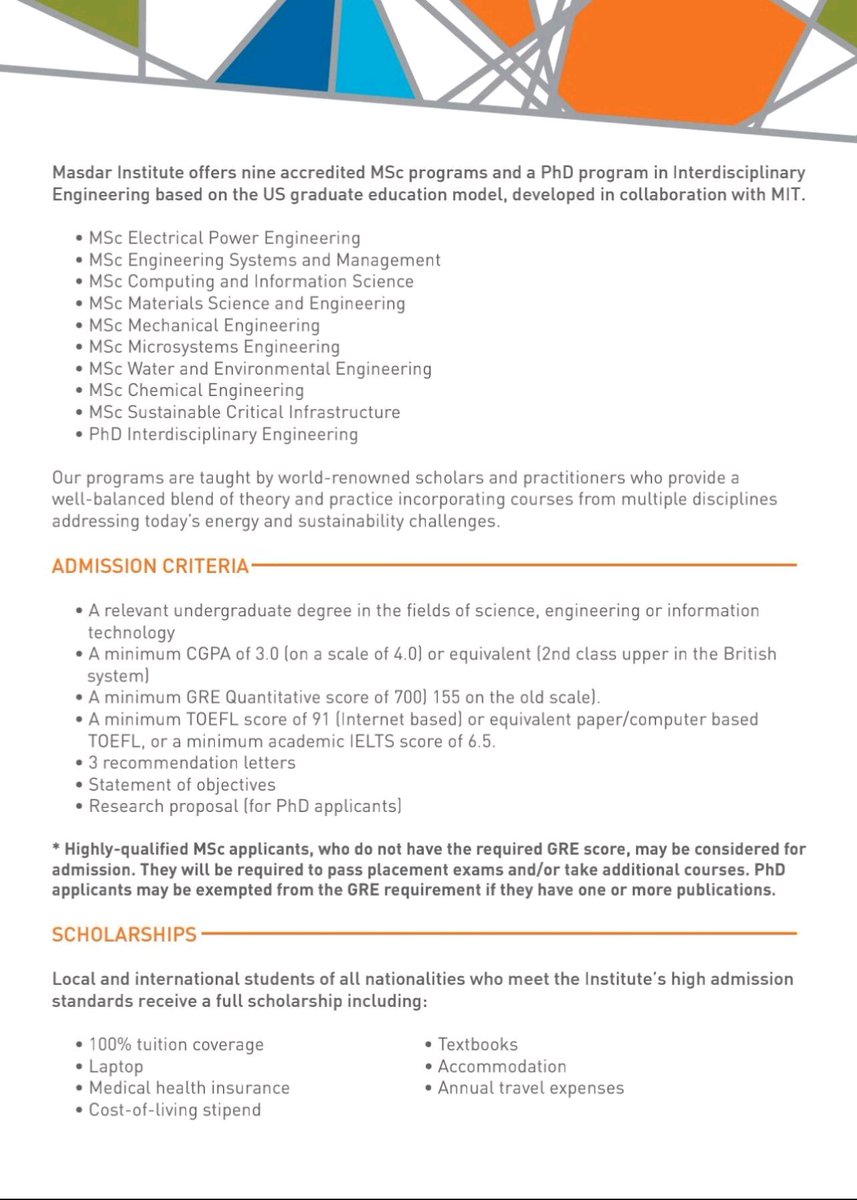 9 fully funded MSc and 1 Ph.D scholarships, following the U.S Graduate Model, in collaboration with MIT. All details are in the uploaded document. Expected Deadline is May 2024. #Dearyounggraduate #Students #Fridayscholarshipbonanza