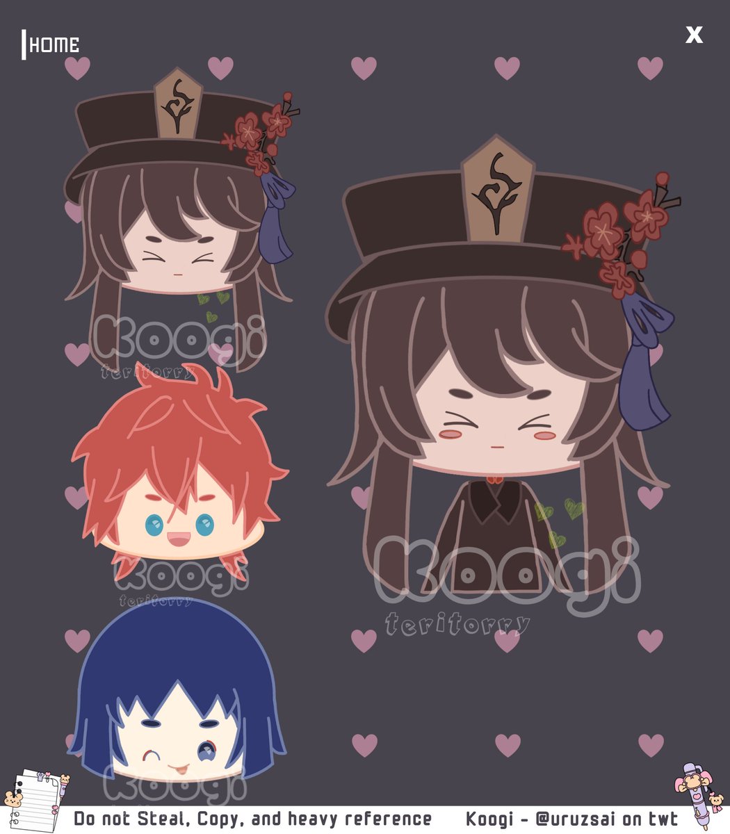 ✨ any interaction would be appreciate! ✨

Hai hai ~
Minta pendapat nya boleeh ??
Ini Art adik aku, karena akun BA dia masih on progress... Misal open commis chibi enih adakah yg minat ?? Bisa buat CU / PU ~
Sementara order lewat Koogi dulu klo banyak peminat '-')/