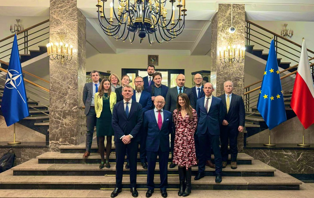 CISAJen's tweet photo. 🇺🇸🇵🇱Great day in Warsaw w/@ncfick discussing cyber collaboration, with @KGawkowski, Amb Tadeusz Chomicki &amp; colleagues from Poland’s Cyber Incident Response Teams. Following time in Kyiv, an important opportunity to reinforce strong support to our partners on NATO’s eastern flank. https://t.co/WGj7ppPUVv