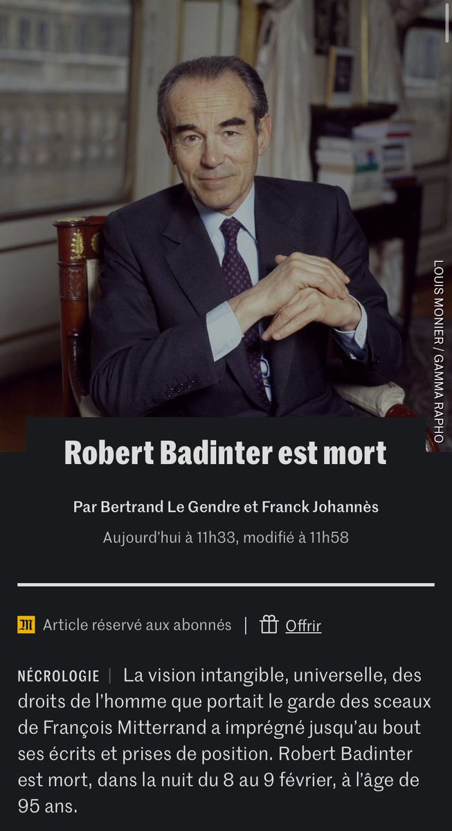 Pensée précieuse.
La nuance.
Un grand. 
Un Juste.

Injuste.

#Badinter