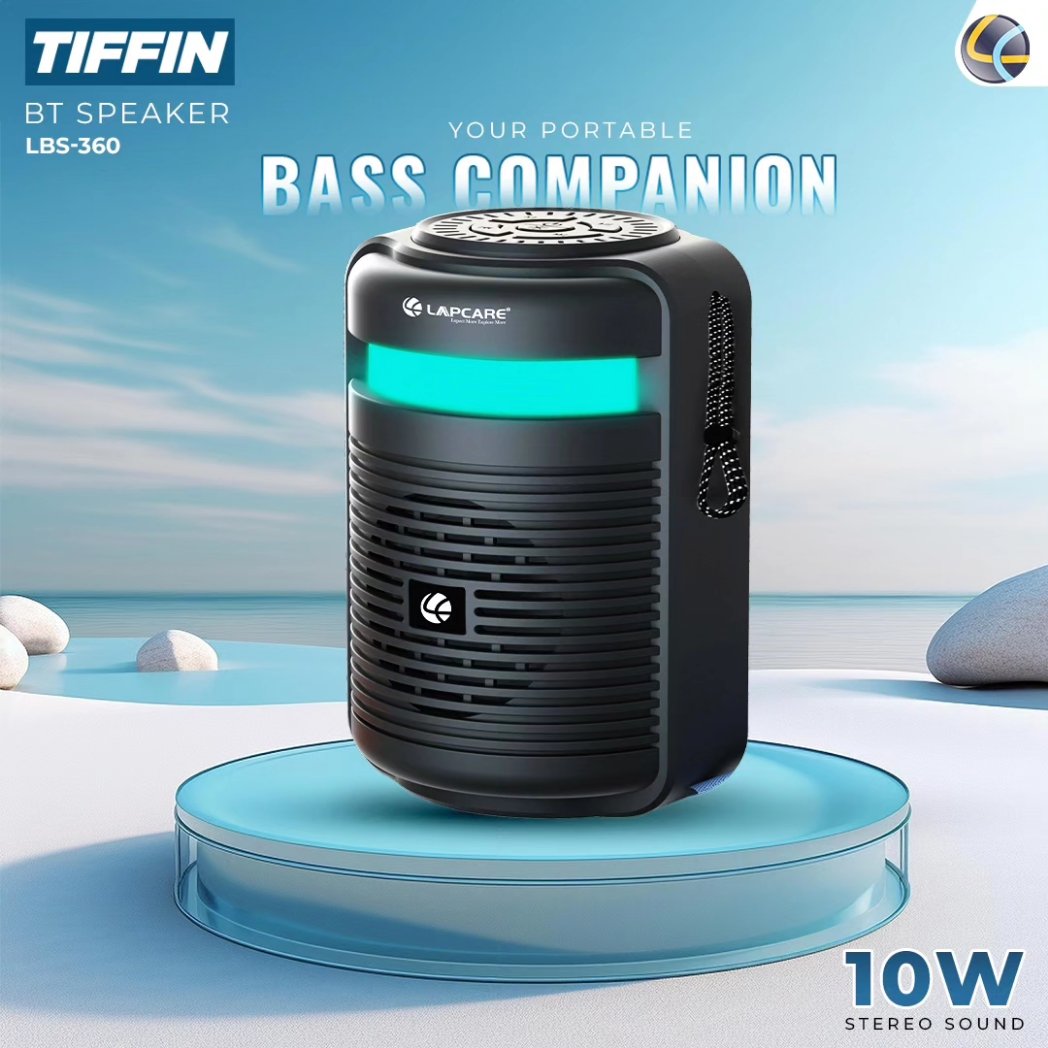 Lapcare_World's tweet photo. "Enjoy the beats on-the-go with Lapcare's Tiffin Portable 10W BT Speaker LBS-360 – Your pocket-sized powerhouse of sound! 🎶
Available in :Red ,Black ,Orange 
.
.
.
.
.
.
.
.
#btspeaker #sound #music #audio #volumecontrol #playandpause #UpTo10Hours #playback #multipleconnectivity #mode #Lapcare #LapcareWorld