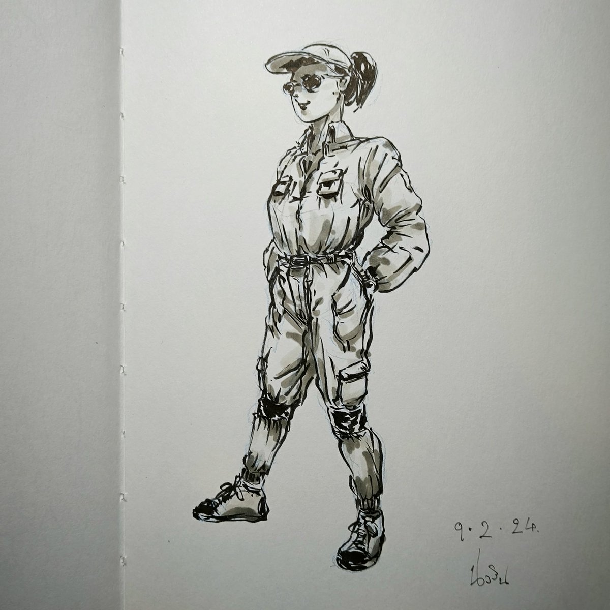 NawarinJ's tweet photo. #nomoon #pentel #pentelbrushpen #brushpen #inkdrawing #inkart #ink #copicmarkers https://t.co/NVJayozdXF