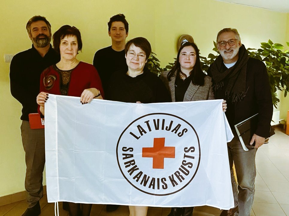 S_E_Michaud's tweet photo. I am impressed by the work of the Red Cross Societies of Estonia, Latvia and @RedCrossLT in offering vital services to refugees and vulnerable populations while working tirelessly with their governments to build capacities for future crisis. @ifrc is proud to be their partner. https://t.co/qg9qAj16S4