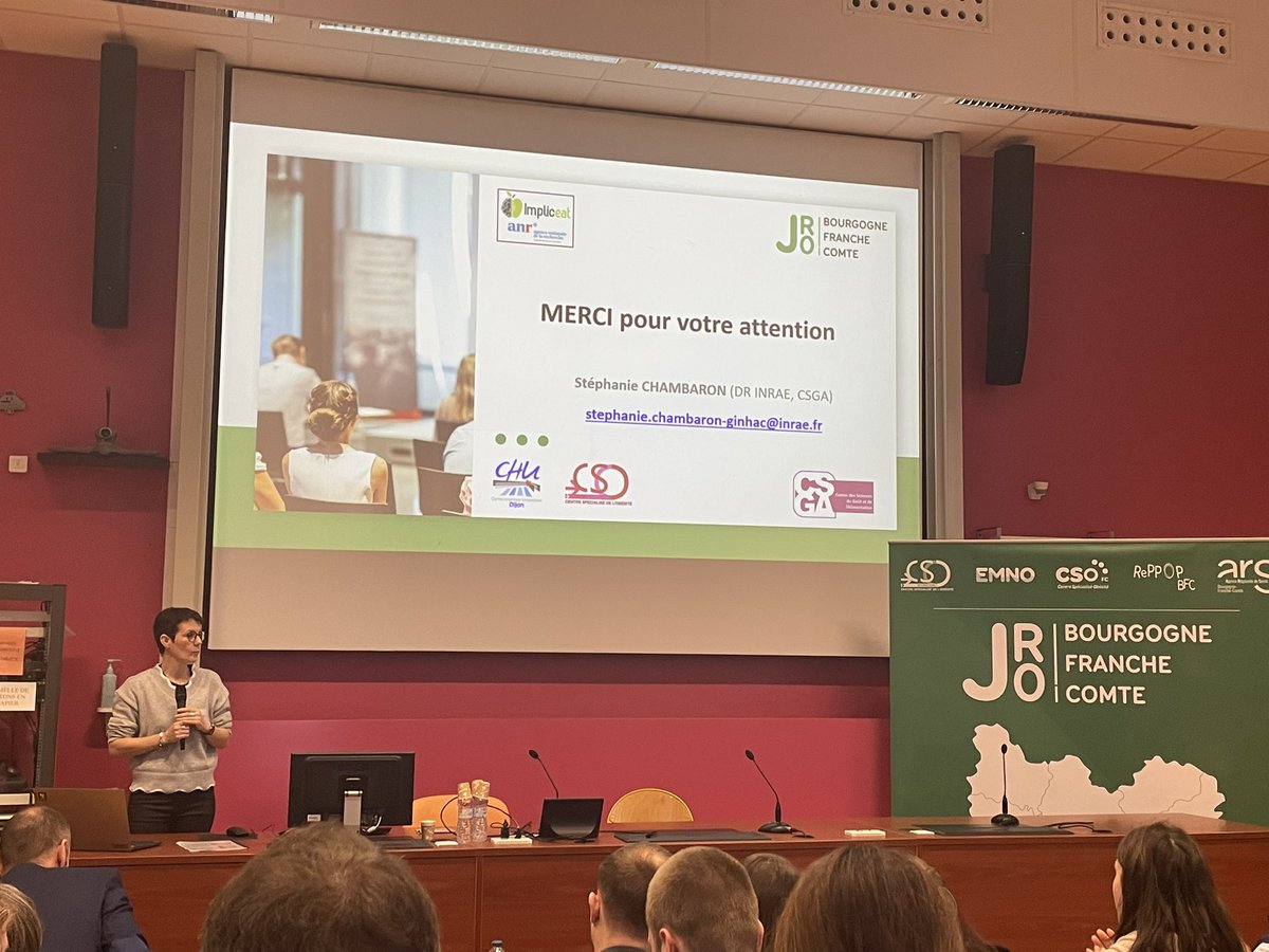 Sophie Nicklaus (@sophienicklaus) on Twitter photo Belle intervention de <a href="/SChambaron/">Steph Chambaron</a> sur cognition alimentaire et obésité aux Journées Régionales de l’Obesité Bourgogne-Franche-Comté à Dijon 👏🏻👏🏻 Belle intervention de <a href="/SChambaron/">Steph Chambaron</a> sur cognition alimentaire et obésité aux Journées Régionales de l’Obesité Bourgogne-Franche-Comté à Dijon 👏🏻👏🏻