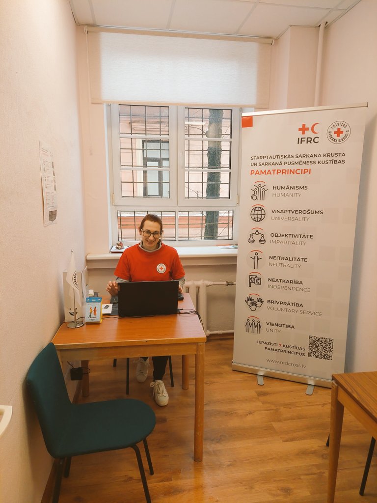 S_E_Michaud's tweet photo. I am impressed by the work of the Red Cross Societies of Estonia, Latvia and @RedCrossLT in offering vital services to refugees and vulnerable populations while working tirelessly with their governments to build capacities for future crisis. @ifrc is proud to be their partner. https://t.co/qg9qAj16S4