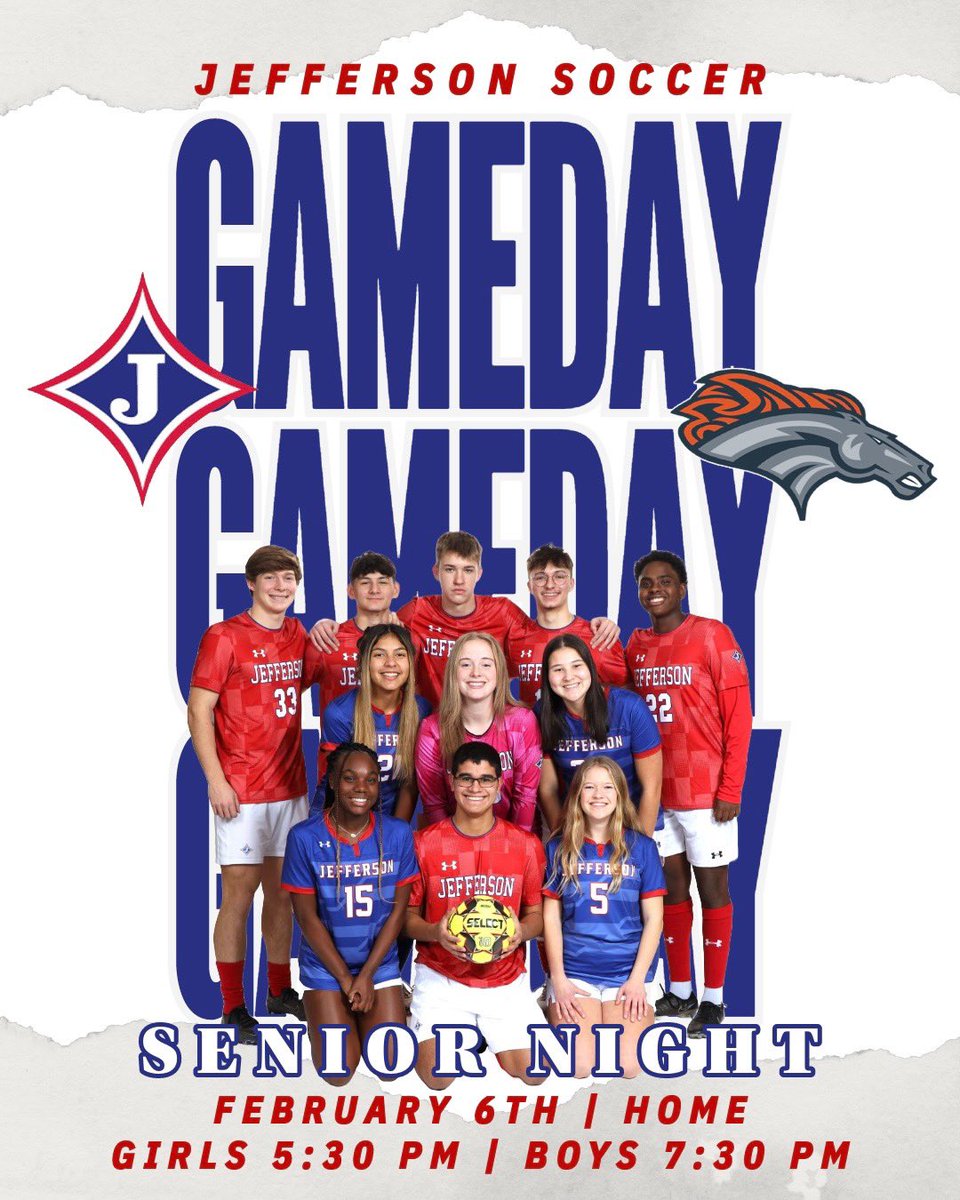 GAMEDAY! Senior Night! ⏰ 5:30 Girls, 7:30 Boys 📍 Jefferson Memorial Stadium Turf 🆚 East Forsyth High School Go Dragons!