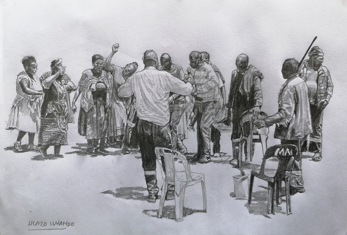 Hlazo15's tweet photo. Hi my name is Hlazo
I do miniature drawings and this my latest series titled "Masigoduke". pencil on paper 🖼️

#OUTNOW #Spar #NSFAS #KanyeWest #artist #art #Artis https://t.co/gOHRqVAF2r