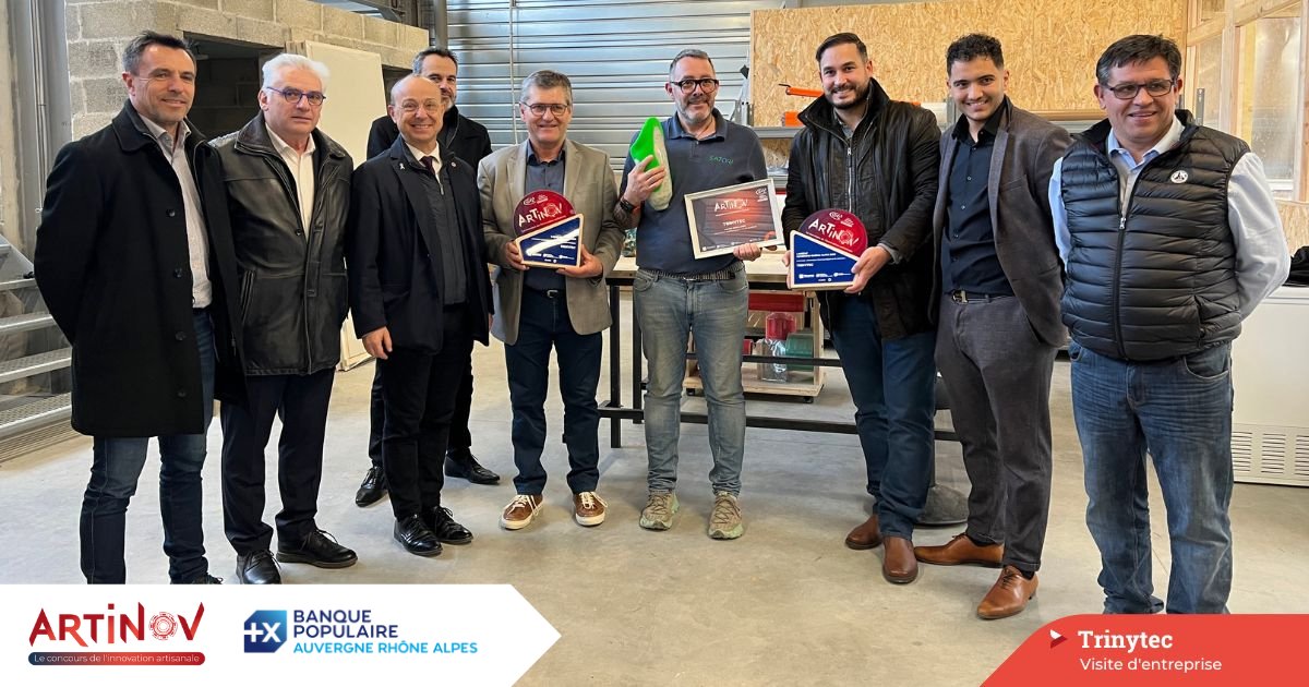 ARTINOV - BPAURA et la CMA Drôme à la rencontre des lauréats du concours de l'innovation artisanale !💙

Lauréat du prix de l'innovation technologique, Stéphane Paillet, orthoprothésiste de métier et créateur de l'entreprise TRINYTEC développe des prothèses connectées 🦿

#BPAURA