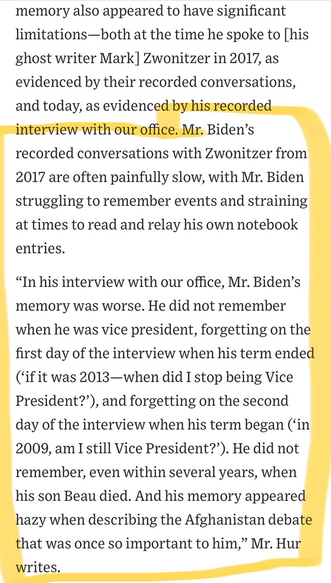 ChairmanAlex's tweet photo. In 2017, Biden couldn’t remember when he was Vice President. (His term ended January 20, 2017) By 2020, it was obvious to even casual observers that he was unwell. Had this been ANY Republican, the national press would have DONE ITS JOB to expose it. They didn’t with Biden. https://t.co/VgW7ryObUH
