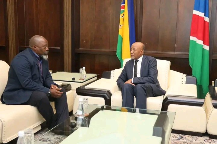 LePuissantCom's tweet photo. #NAMIBIE | Joseph Kabila Kabange a été reçu ce vendredi par Nangolo Mbumba,Nouveau Président Namibien. https://t.co/0eXrBo62VI